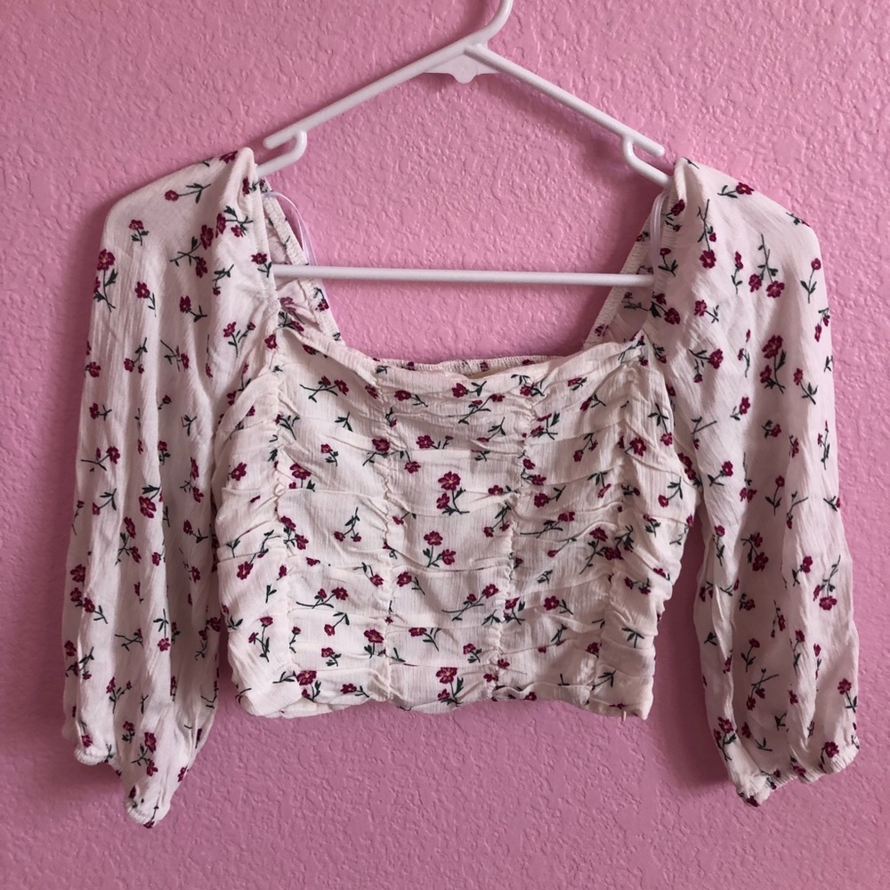 L.A. Hearts Ruffled White Long Sleeve